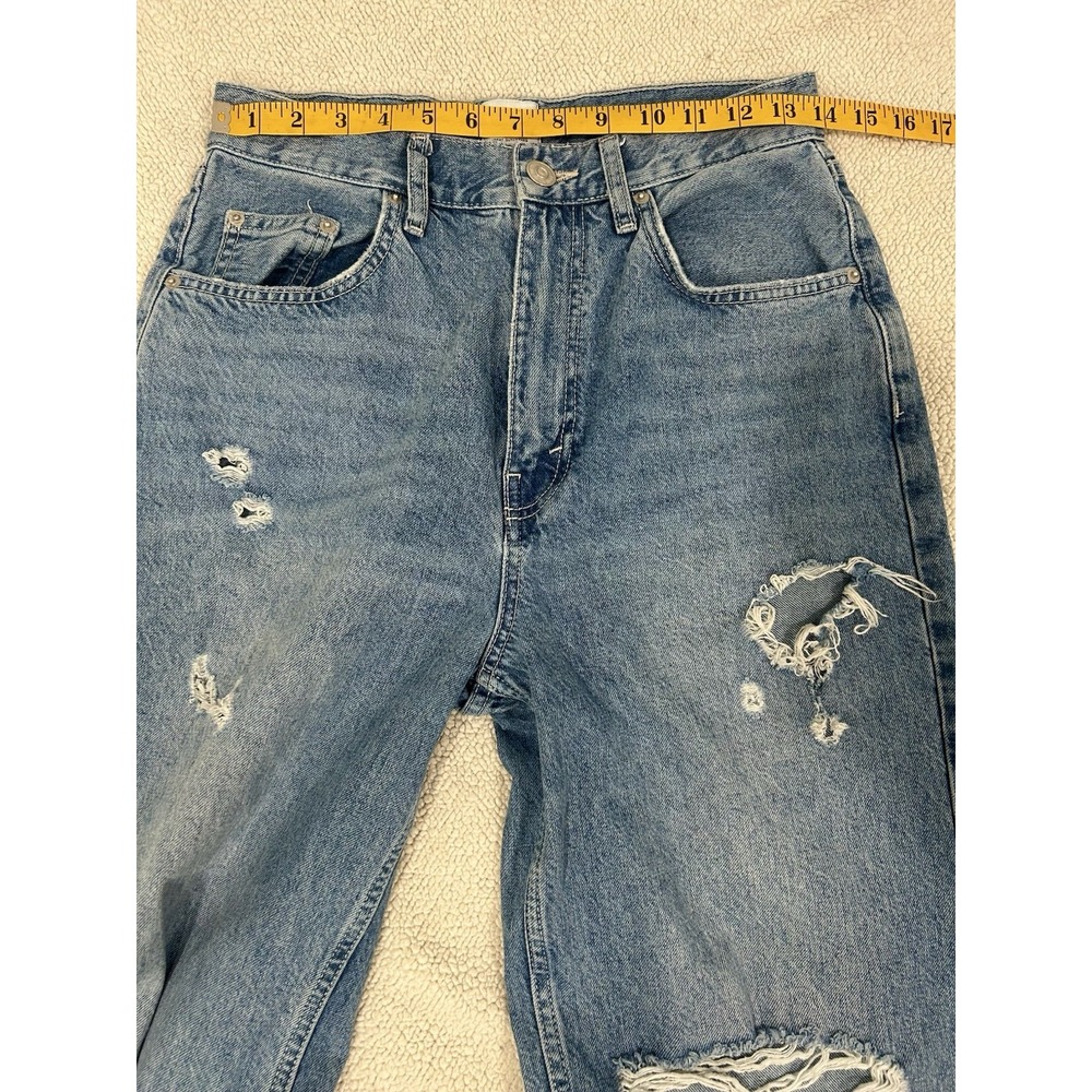 BDG High Rise Distressed Baggy Jeans Blue Light Washed 28 Women Urban Outfitters - Picture 6 of 6